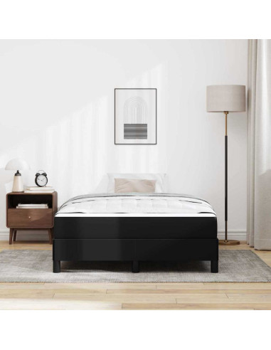 Struttura del letto con materasso Nero 120 x 190 cm Tessuto