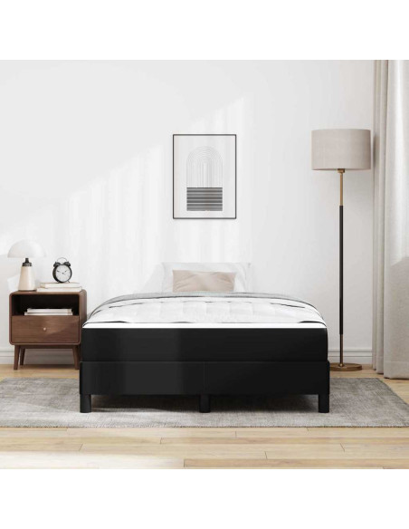 Letto Altro Nero 120 x 190 cm Pelle sintetica