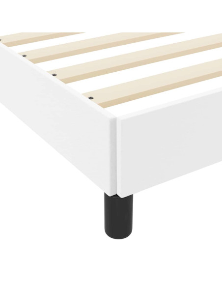 Letto Altro Bianco Puro 200 x 200 cm Pelle sintetica