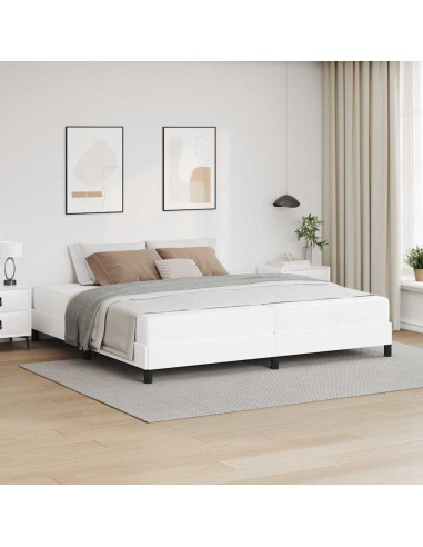 Struttura del letto Bianco Puro 200 x 200 cm Tessuto