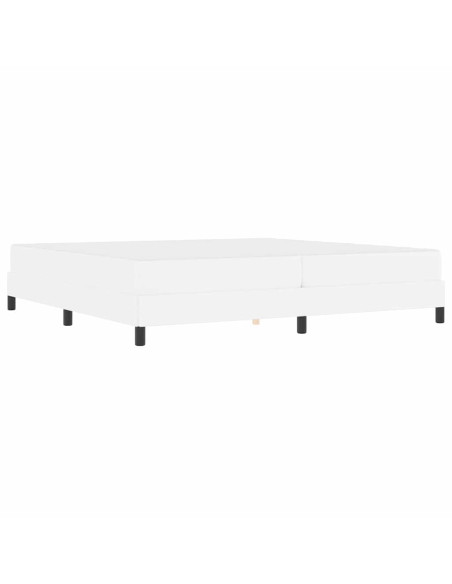 Letto Altro Bianco Puro 200 x 200 cm Pelle sintetica