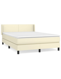 Giroletto a Molle con Materasso Crema 140x190 cm in Similpelle 2