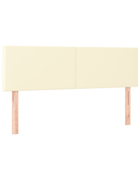 Giroletto a Molle con Materasso Crema 140x190 cm in Similpelle