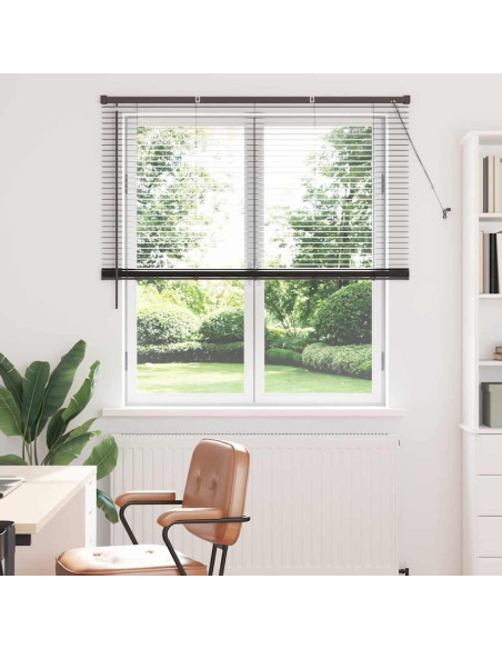 Tenda per Finestra con tende Altro Nero 125 x 175 cm Alluminio