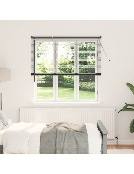 Tenda per Finestra con tende Altro Nero 140 x 175 cm Alluminio