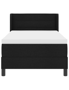 Letto a molle con materasso Nero 190 x 90 cm Poliestere 2