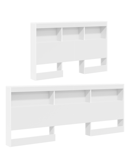 Testata contenitore con testiera Bianco 207,5 x 137,5 x 76,5 cm