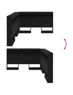 Testata contenitore Rovere Nero 207,5 x 137,5 x 76,5 cm 2