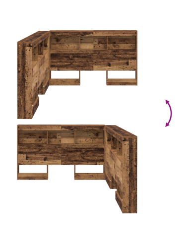 Testata contenitore Legno vecchio 207,5 x 137,5 x 76,5 cm