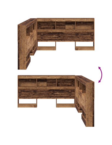 Testata contenitore Legno vecchio 135 cm Legno multistrato