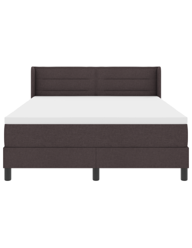 Letto a molle Marrone Scuro 200 x 160 cm Poliestere