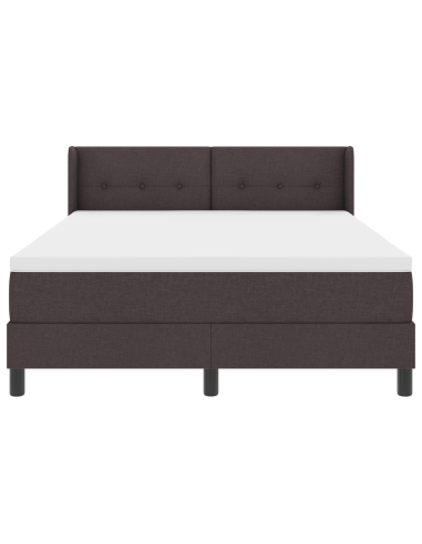 Letto a molle Marrone Scuro 200 x 140 cm Poliestere