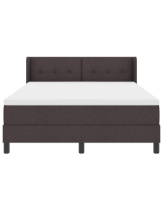 Letto a molle Marrone Scuro 200 x 160 cm Poliestere 2