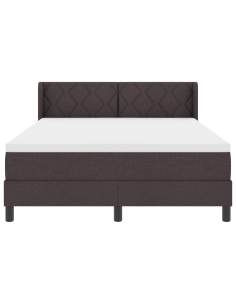 Letto a molle Marrone Scuro 200 x 160 cm Poliestere 2