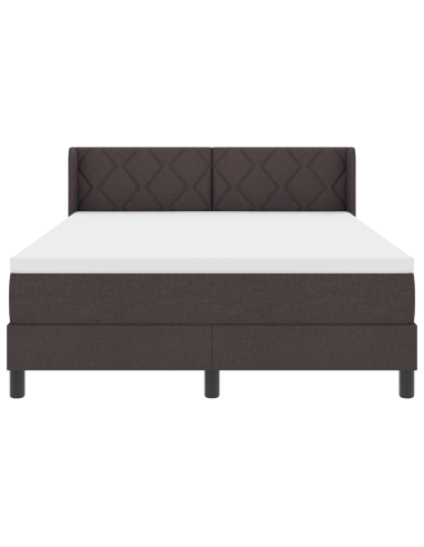 Letto a molle Marrone Scuro 200 x 160 cm Poliestere