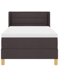 Letto a molle con testiera Marrone Scuro 200 x 80 cm Poliestere 2