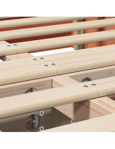 Struttura del letto Marrone cerato 135 x 190 cm Pino massello