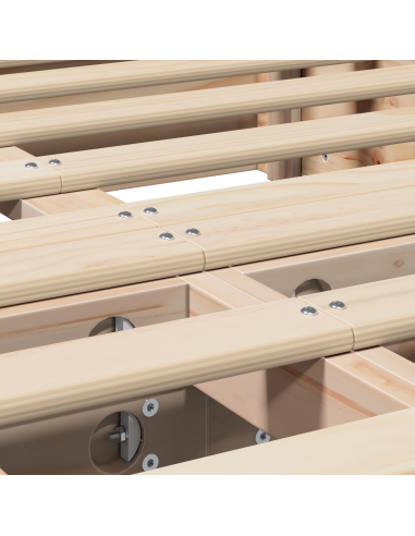 Struttura del letto Marrone 120 x 190 cm Pino massello