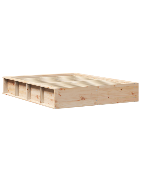 Struttura del letto Marrone 120 x 190 cm legno