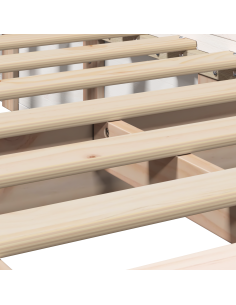 Struttura del letto Bianco 100 x 200 cm Pino massello 2