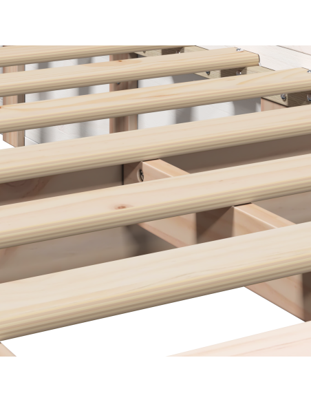 Struttura del letto Bianco 100 x 200 cm Pino massello