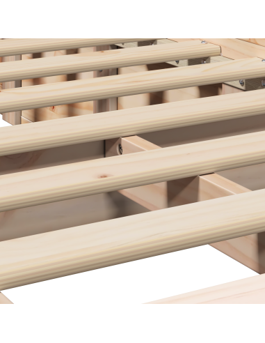 Struttura del letto Marrone 90 x 200 cm Pino massello
