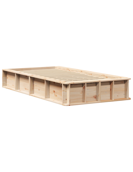 Struttura del letto Marrone 90 x 200 cm Legno di pino massello