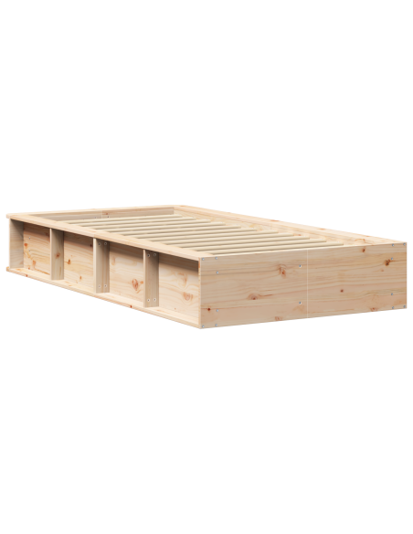 Struttura del letto Marrone 90 x 200 cm Legno di pino massello