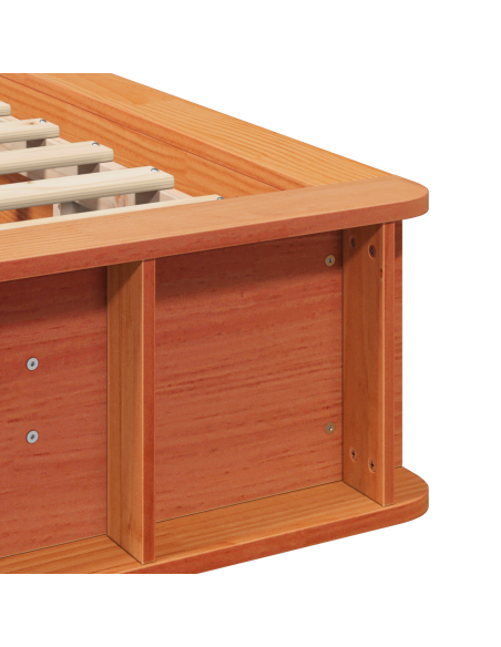 Struttura del letto Cera marrone 80 x 200 cm legno