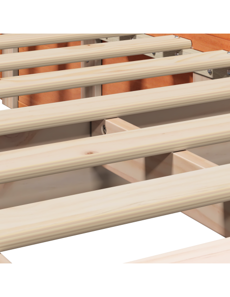 Struttura del letto Cera marrone 80 x 200 cm legno