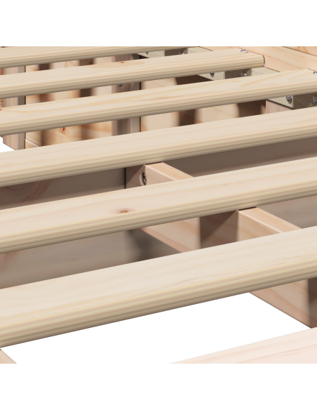 Struttura del letto con archiviazione Marrone 90 x 190 cm legno