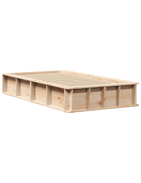 Struttura del letto con archiviazione Marrone 90 x 190 cm legno