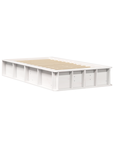 Struttura del letto con archiviazione Bianco 90 x 190 cm legno