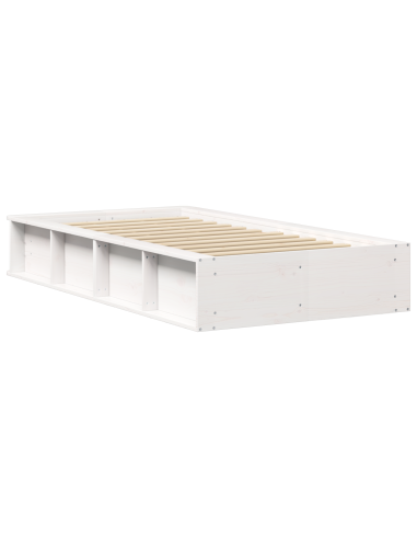 Struttura del letto Bianco 90 x 190 cm Pino massello