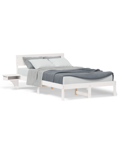 Struttura del letto Bianco 120 x 190 cm Pino massello