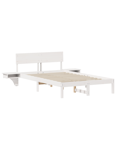 Struttura del letto Bianco 120 x 190 cm Pino massello
