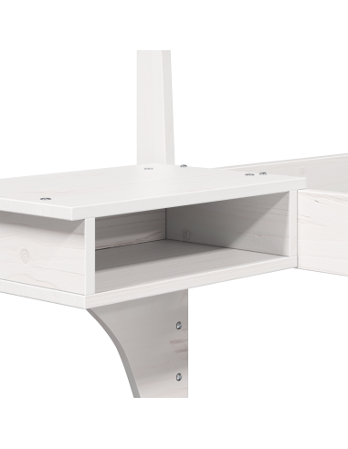 Struttura del letto Bianco 100 x 200 cm Pino massello