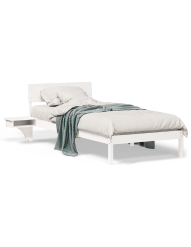 Struttura del letto Bianco 90 x 200 cm Pino massello