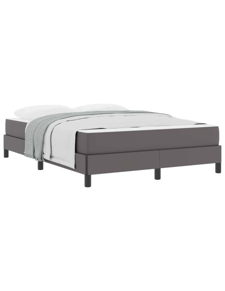 Letto Altro Grigio 140 x 200 cm Pelle sintetica