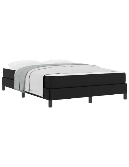 Letto Altro Nero 160 x 200 cm Pelle sintetica