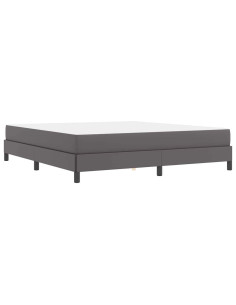 Struttura del letto con materasso Grigio 180 x 200 cm Tessuto 2