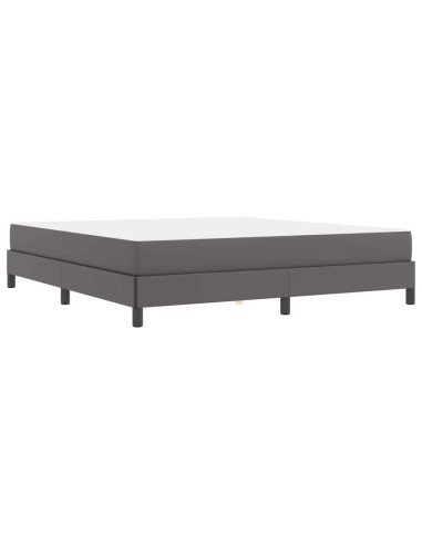 Struttura del letto con materasso Grigio 180 x 200 cm Tessuto