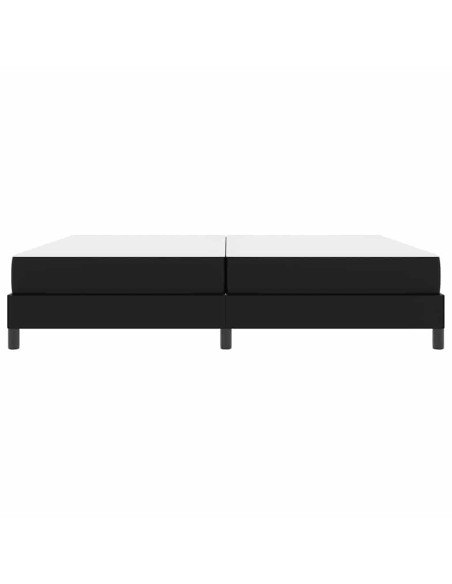 Letto Altro Nero 200 x 200 cm Pelle sintetica