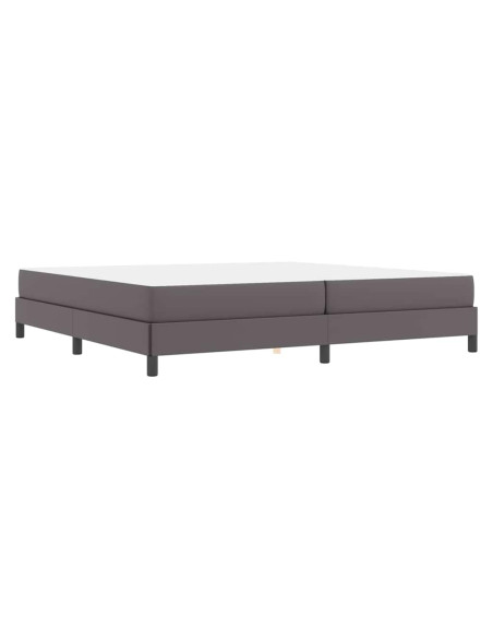 Letto Altro Grigio 200 x 200 cm Pelle sintetica