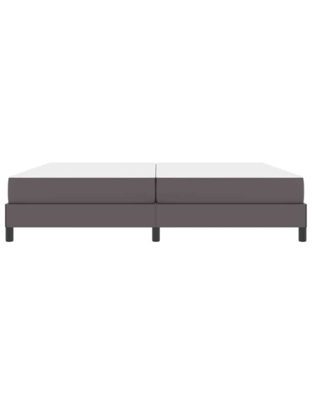 Letto Altro Grigio 200 x 200 cm Pelle sintetica