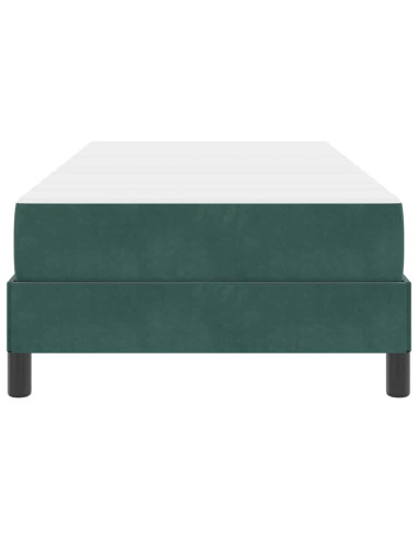 Letto a molle con materasso Verde Scuro 80 x 200 cm Tessuto