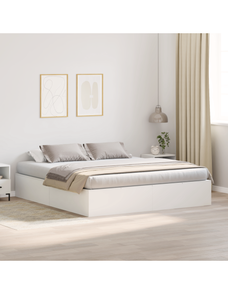 Struttura Letto con archiviazione Bianco 180 x 200 cm Legno