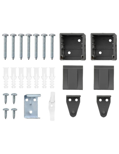 Tendaggi a veneziana Grigio scuro 220 x 115 cm Alluminio