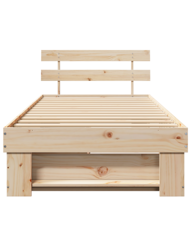 Struttura del letto Naturale 90 x 190 cm Pino massello