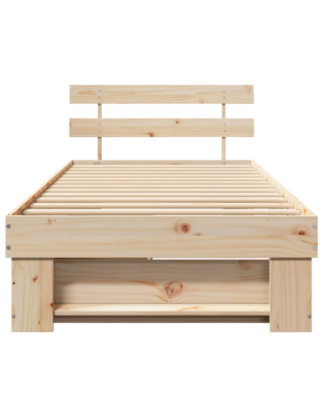 Struttura del letto Marrone 90 x 190 cm Legno di pino